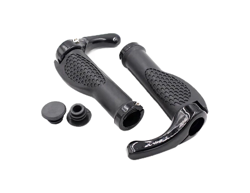 1Pair Handlebar Cover Dust-proof Wear-Resistant Rubber Bicycle Handle Bar Protective Cushion for Refit Black