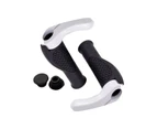 1Pair Handlebar Cover Dust-proof Wear-Resistant Rubber Bicycle Handle Bar Protective Cushion for Refit White