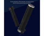 1 Set Locking Bike Grips Lightweight TPR Rubber Impact-resistant Handle Grips for MTB Black