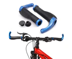 1Pair Handlebar Cover Dust-proof Wear-Resistant Rubber Bicycle Handle Bar Protective Cushion for Refit Blue