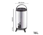 SOGA 2X 16L Portable Insulated Cold/Heat Coffee Tea Beer Barrel Brew Pot With Dispenser