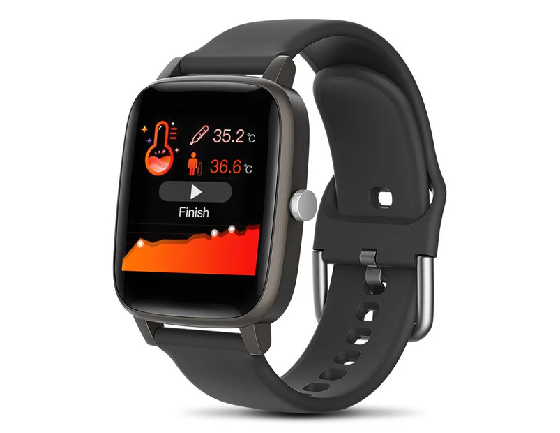 Smart Watch Men Women Sport IP67 Waterproof Clock Heart Rate Pressure Monitor Smart watch For IOS Android T98 - Black