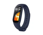Smart Bracelet Band Blood Oxygen Fitness Tracker Heart Rate Monitor Bluetooth Smart Watch M7 Full-Screen Display - Blue