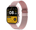 Smart Watch Men Women Bluetooth Call 1.69 Inch Big Screen Sport Heart Rate Monitor Smartwatch GT20 - Pink Steel Color