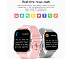 Smart Watch Men Women Bluetooth Call 1.69 Inch Big Screen Sport Heart Rate Monitor Smartwatch GT20 - Gold Steel Color