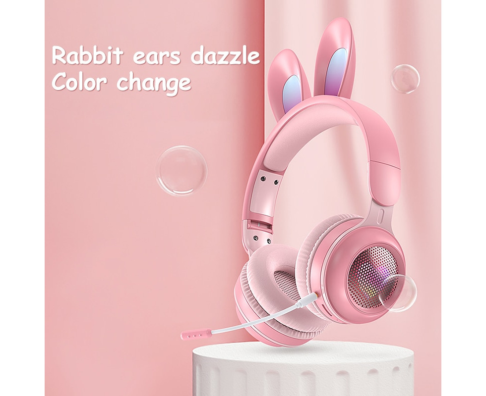 Pink bunny online headset