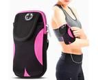 Outdoor Running Sports Gym Exercise Arm Mount Bag Phone Keys Pouch Case Holder Pink