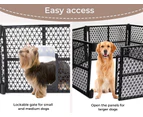 PaWz 8 Panel Dog Playpen Cage Enclosure Fence Puppy Plastic Play Pen Foldable