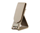 Headset Hook Multi-purpose Quick Release Portable Belt Headset Hang Buckle Hook Desk Phone Holder for Outdoor  Brown