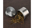 Pill Holder Rust Resistance Moisture-proof Widely Use Small Pocket Tea Box for Outdoor Silver