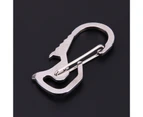 Multifunctional Durable Keyring Key Holder Keychain Bottle Opener Outdoor Tool White