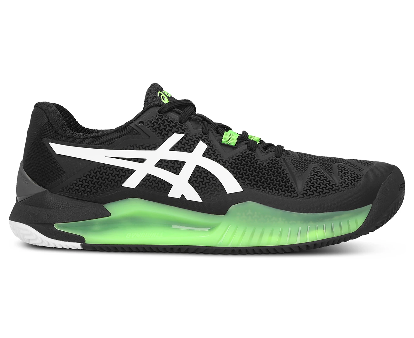 ASICS Men's GEL-Resolution 8 Clay Tennis Shoes - Clay Black/Green