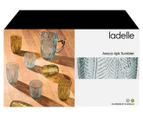 Set of 4 Ladelle 10cm Areca Glass Tumblers - Jadeite