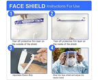 Safety Face Shield Wide Visor Resistant Spitting Anti-Fog Lens 10 pcs