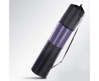 Yoga Pilates Mat Bag Adjustable Mesh Polyester Adjustable Strap Compressed Pouch Black