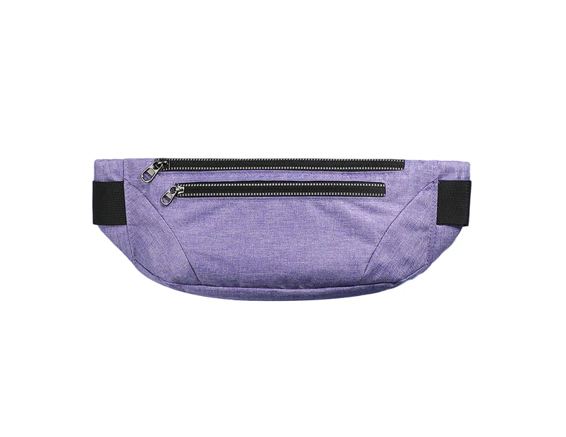 Large Capacity Waist Bag Sports Waterproof Pocket Fanny Pack for Outdoor Purple