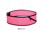 Reflective Waist Pack Lock Zipper Multi Pockets Sport Waistbag With Keychain for Running Rosy