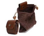 Foraging Bag Large Capacity Button Buckle Lightweight Canvas Bushcraft Foraging Bag Pouch for Outdoor Coffee