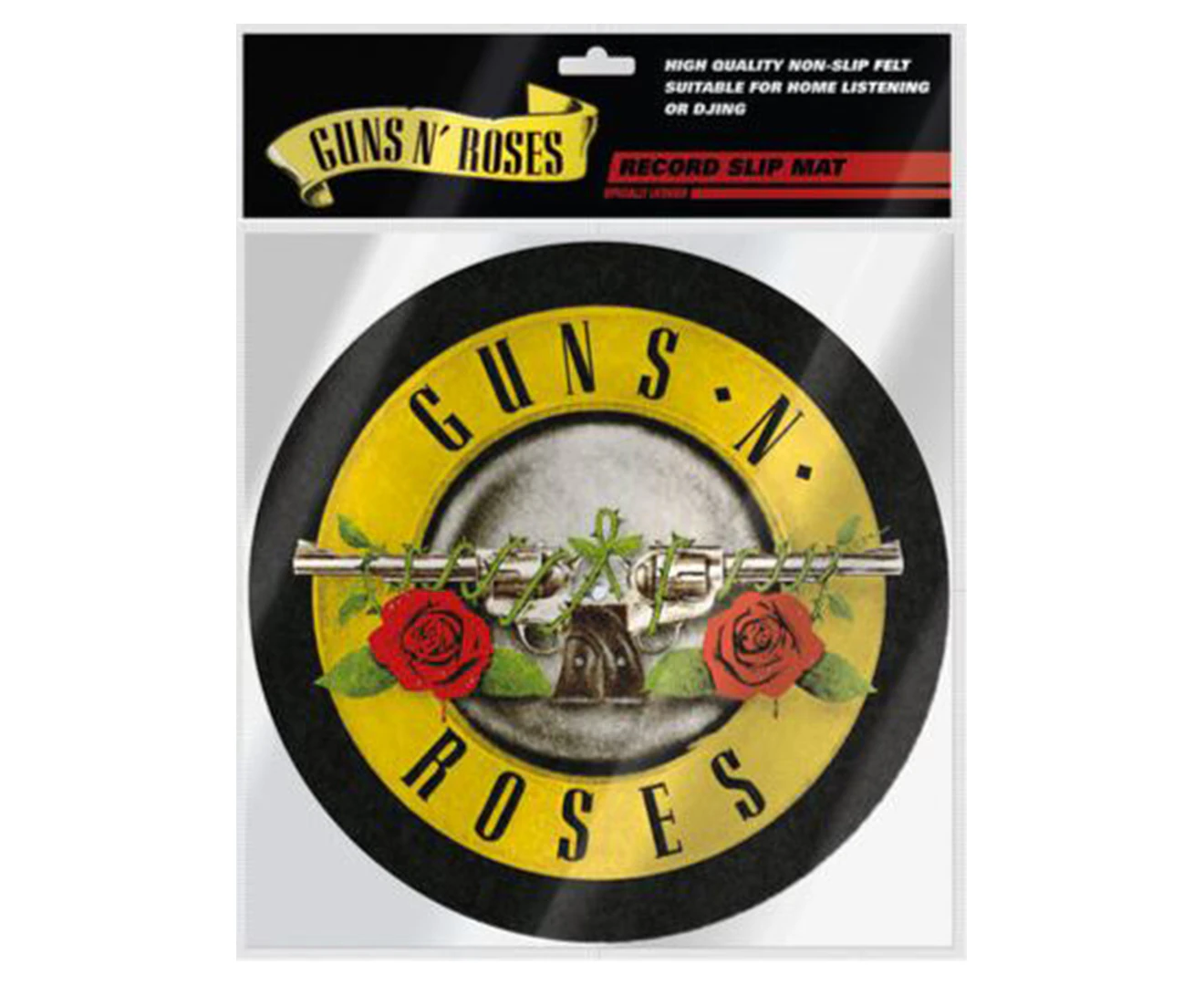 Guns n Roses Logo Rock n' Roll Collectable Home DJ/Mixing Vinyl Felt Slipmat