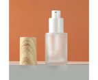 30ml/50ml/80ml/10g/20g/30g Empty Bottle Space-saving Matte Surface with Wood Grain Lid Glass Cosmetics Spray Bottle for Travel A