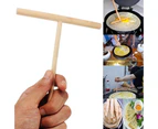 Crepe Maker Pancake Batter Wooden Spreader Stick Home Kitchen Tool Kit DIY