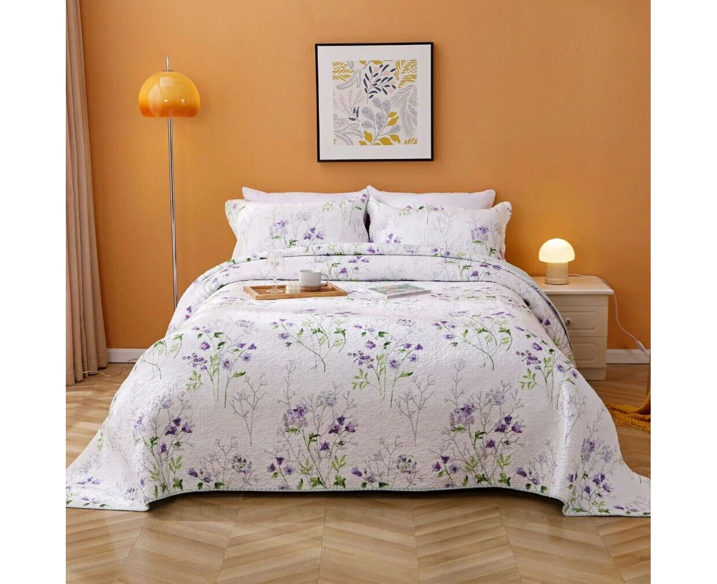 100% Cotton Lightly Quilted Coverlet Set Gabby Queen 230 x 250 cm