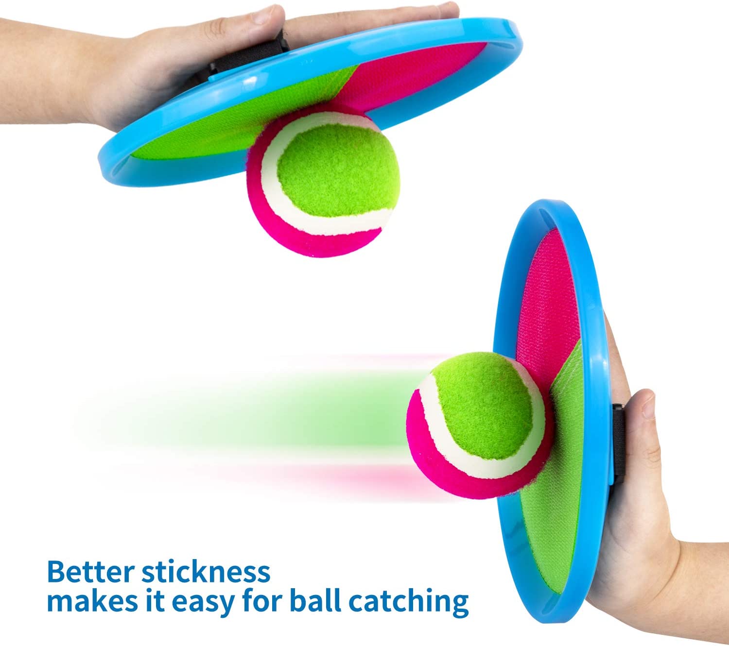 3Sets Toss and Catch Ball Throw Catch Ball Paddle Outdoor Ball