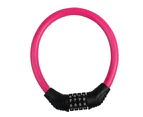 4 Digital Combination Password Cycling Security Bicycle Bike Cable Chain Lock Rose Red