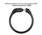 4 Digital Combination Password Cycling Security Bicycle Bike Cable Chain Lock Blue