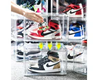 10Pcs Premium Sneaker Display Shoe Box Storage Case transparent Boxes Side Stackable