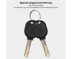 1 Set Mini Bicycle Lock Bold Anti-rust Anti-Theft Ring Shape Cycling Lock for Bike Black