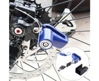 Anti-Theft Motorcycle MTB Bike Bicycle Scooter Wheel Safety Disc Brake Lock Blue