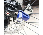 Anti-Theft Motorcycle MTB Bike Bicycle Scooter Wheel Safety Disc Brake Lock Blue