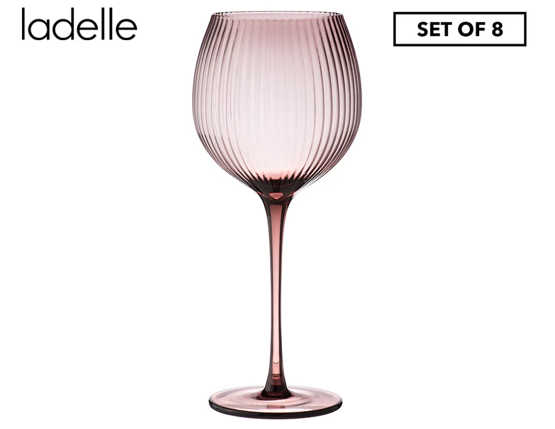 8 x Ladelle 22.5cm Erskine Gin Glasses - Rose