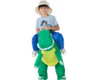 Inflatable Dinosaur Costume for Adult and Kid, T-REX Costume, Halloween Blow Up Costume, Dinosaur Rider Costume