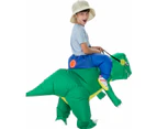 Inflatable Dinosaur Costume for Adult and Kid, T-REX Costume, Halloween Blow Up Costume, Dinosaur Rider Costume