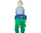 Inflatable Dinosaur Costume for Adult and Kid, T-REX Costume, Halloween Blow Up Costume, Dinosaur Rider Costume