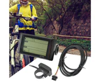 Bike LCD Control Panel Anti-rust Reliable ABS Shell Portable Sensitive Bike Panel Control for Bicycle  Black