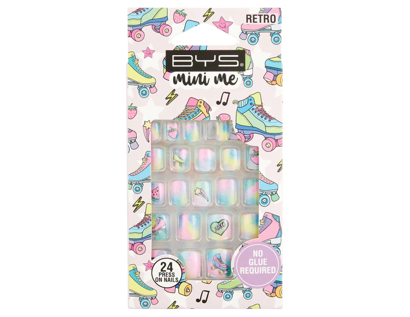 BYS Mini Me Press On Nails 24pk - Retro