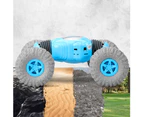 2.4 Mini Remote Control Deformation Drift Dump Off-road Vehicle Toy Car Kid Gift Blue