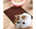 Double Layer EVA Waterproof Foldable Cat Kitten Litter Trapper Mat Cushion Pad-55x75cm 2#