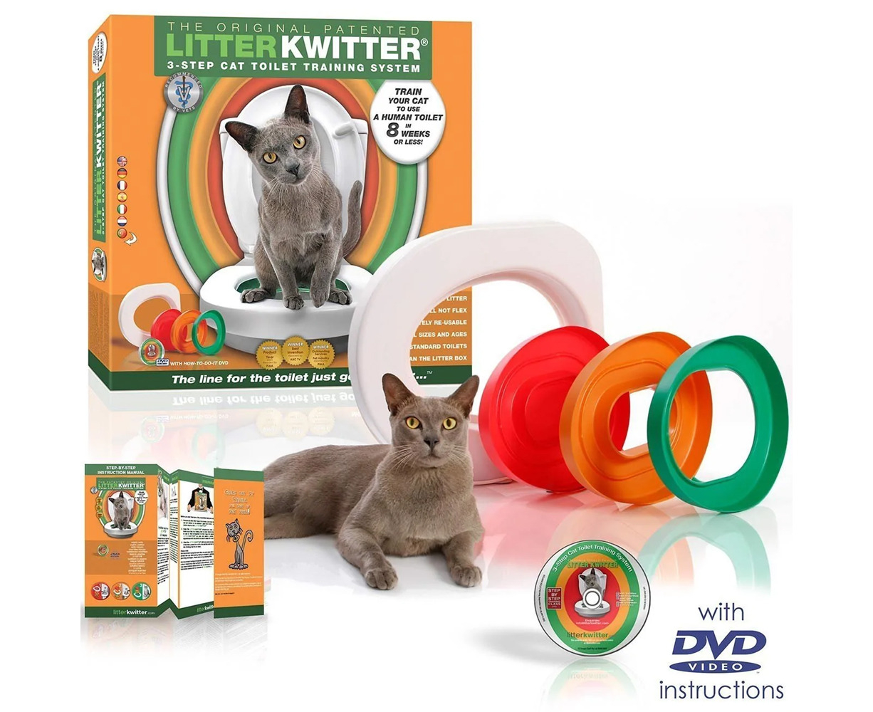 Cat litter for outlet toilet training