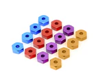 4Pcs 12mm Aluminum Wheel Hex Nut with Pins Drive Hubs for 1/10 HSP RC Car 102042 Yellow