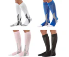Men's Women's Compression Knee High Stockings Relief Calf Leg Support Socks Pink