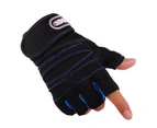 1 Pair Fitness Gloves Breathable Antiskid Wear Resistant Weight Lifting Sports Equipment Dumbbell Extended Wrist Gloves for Men Women Dark Blue
