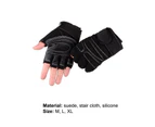 1 Pair Fitness Gloves Breathable Antiskid Wear Resistant Weight Lifting Sports Equipment Dumbbell Extended Wrist Gloves for Men Women Black with White Line