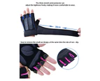 1 Pair Fitness Gloves Anti-Slip Strength Training Half Finger Outdoor Weightlifting Sports Training Gloves for Men and Women Pink