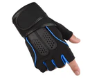 1 Pair Fitness Gloves Anti-Slip Strength Training Half Finger Outdoor Weightlifting Sports Training Gloves for Men and Women Blue