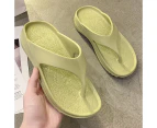 Biwiti Women Cloud Pillow Slippers Cushion Thick Sole Sandals Non-Slip Bathroom Sandals Indoor and Outdoor Foam Slides -Green