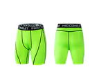 Men's Compression Shorts Lightweight Quick Dry Polyester Moisture Wicking Gym Active Shorts for Hiking Fluorescence Color
